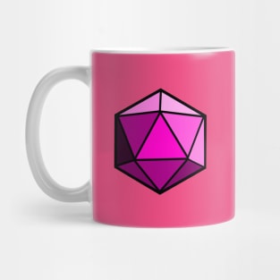 D20 Polyhedral Dice - Pink Mug